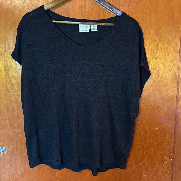 Rachel Zoe Linen V-neck Tee - Picture 2 of 5